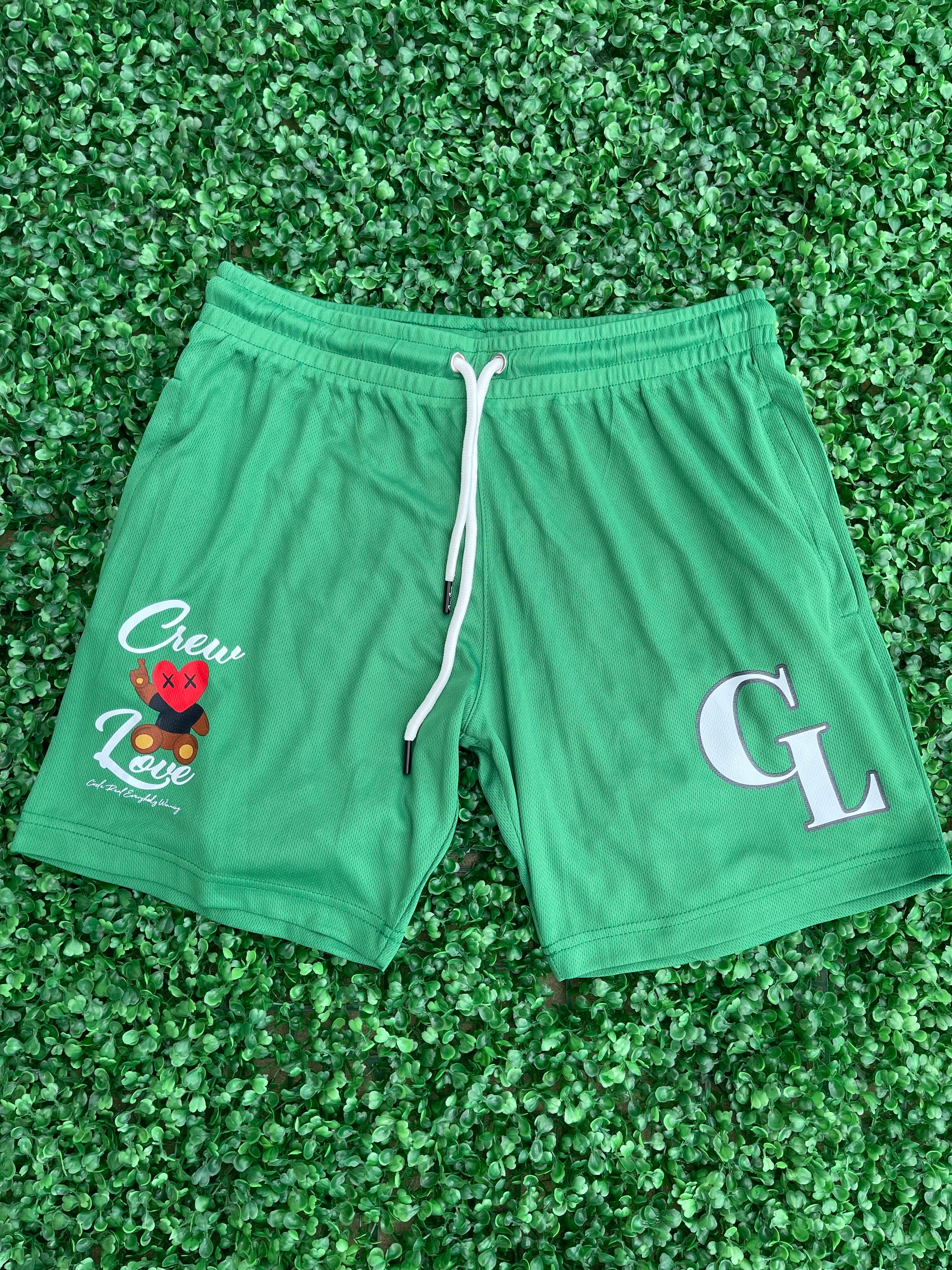 Unisex Mesh Shorts (Green) – Crew Love Apparel